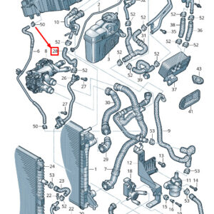 NEW AUDI A6 4A C8 ENGINE COOLANT HOSE 8W0145930C
