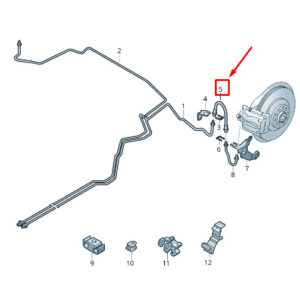 NEW AUDI Q3 8U REAR BRAKE HOSE 8U0611775A