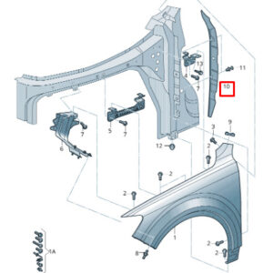 NEW AUDI RSQ8 4MN FRONT RIGHT WING PLASTIC 4M8821112