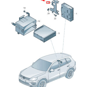 NEW VW TOUAREG 7P MK2 RADIO UNIT RETAINER 7P6035209
