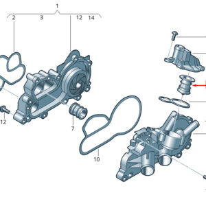 NEW VOLKSWAGEN LOAD UP COOLANT THERMOSTAT 04C121113B