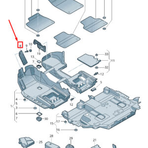 NEW AUDI Q7 4M FOOTREST COVER LHD 4M2864778A SF3 4M2864778ASF3