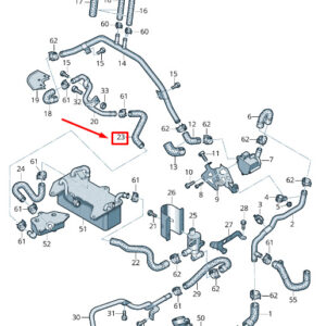 NEW AUDI RS7 SPORTBACK 4G RIGHT LOWER ENGINE COOLANT HOSE 4G0121448BD