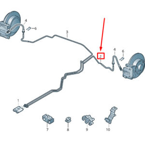 NEW AUDI RSQ3 8U REAR LEFT BRAKE LINE 5N0614741N