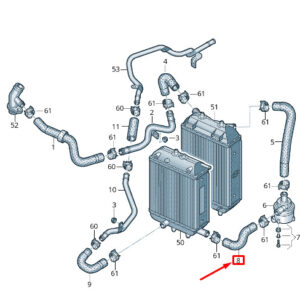 NEW AUDI RS7 SPORTBACK 4G LEFT LOWER ENGINE COOLANT HOSE 4G0121054H