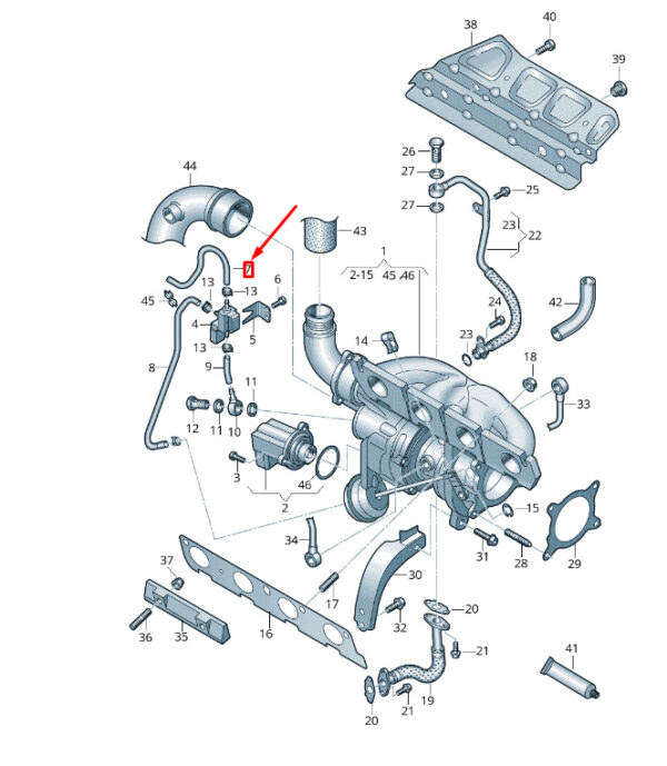 NEW VW TRANSPORTER VI T6 SOLENOID VALVE HOSE 06J145718Q
