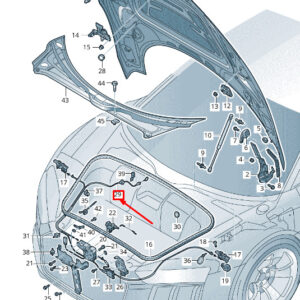 NEW AUDI R8 4S BONNET LOCK CABLE LHD 4S1823530B