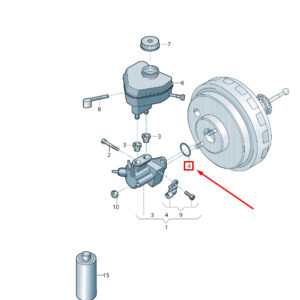 NEW VW TOUAREG 7P BRAKE SERVO AND BRAKE MASTER CYLINDER GASKET 7P0611243