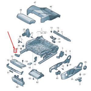 NEW AUDI Q3 F3 LEFT SEAT LONGIT. ADJUSTMENT HANDLE 8W08812314PK