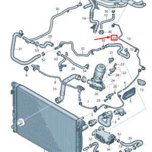 NEW AUDI A6 4A C8 ENGINE COOLANT HOSE 4K0121449S