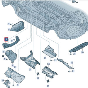 NEW AUDI RSQ8 4MN HEAT PROTECTION 4M0825623E