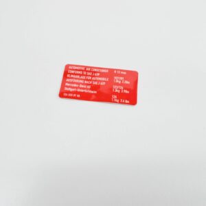 NEW MERCEDES-BENZ E W124 REFRIGERANT PLATE SIGN A1248350188 ORIGINAL