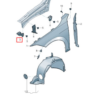 NEW VOLKSWAGEN JETTA MK7 FRONT LEFT FENDER HOLDER 17A809471