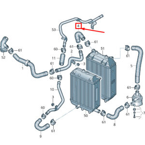 NEW AUDI RS7 SPORTBACK 4G ENGINE COOLANT HOSE 4G0121058D