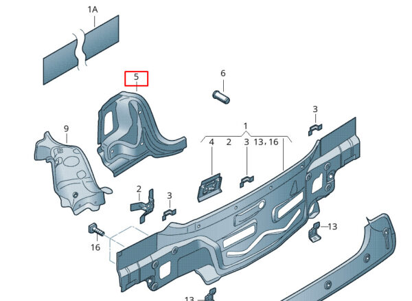 NEW VOLKSWAGEN AMEO REAR RIGHT TAILLIGHT MOUNTING 6RW813320