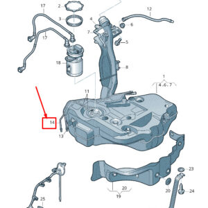 NEW VW EOS 1F FUEL TANK VACUUM PIPE 1Q0201983A
