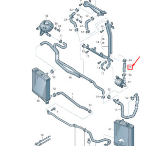 NEW VW TOUAREG 7P MK2 COOLANT HOSE 7P0121101G