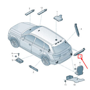 NEW AUDI Q7 4M RIGHT UPPER ANTENNA AMPLIFIER 4M0035225M