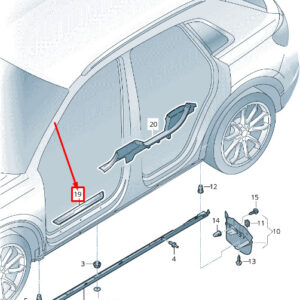 NEW AUDI Q3 F3 FRONT SILL TRIM STRIP 83A853373A9B9
