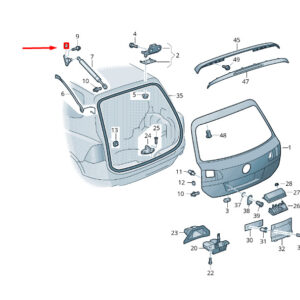 NEW VW TOUAREG 7P MK2 REAR LID GAS FILLED STRUT RIGHT BRACKET 7P6827428C