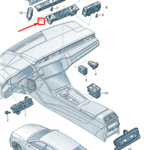 NEW AUDI A6 4A C8 CENTRE CONSOLE COVER RHD 4K2863263