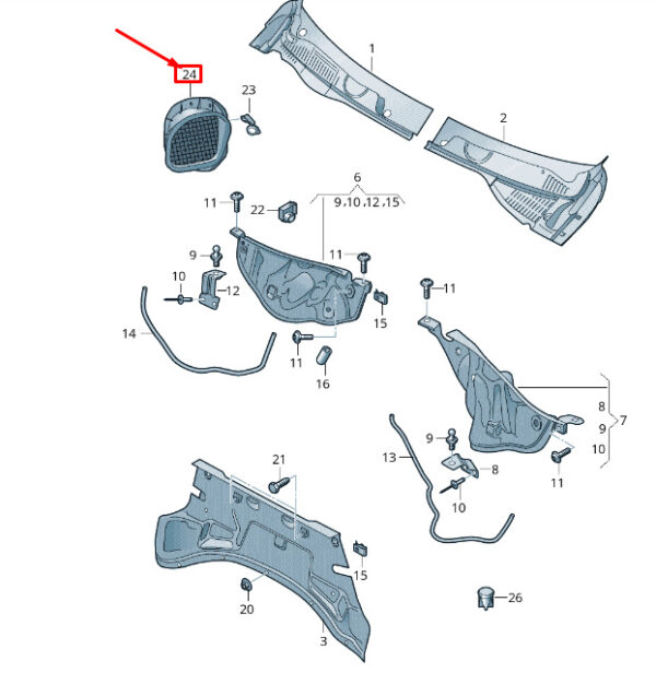NEW VW TOUAREG 7P MK2 INTAKE DUCT RHD 7P0819156A