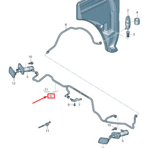 NEW AUDI Q7 4M FRONT HEADLIGHT WASHER HOSE 4M0955970H