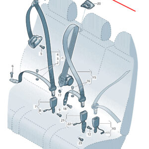 NEW AUDI Q7 4M UPPER REAR SEAT BELT TRIM BEZEL 4M0857763SF3
