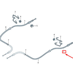 NEW VW CADDY IV SA MK6 REAR HAND BRAKE CABLE 2K5609721AG