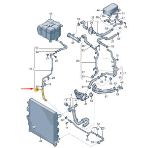 NEW VW TOUAREG 7P MK2 COOLANT HOSE 7P6121109A