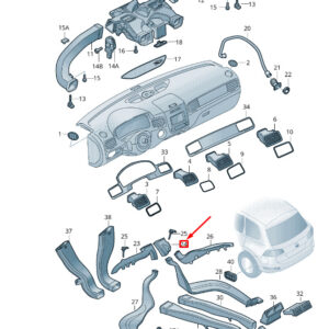 NEW VW TOUAREG 7P MK2 CENTRE LEFT FOOTWELL VENT RHD 7P0819623A