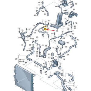 NEW VW TOUAREG 7P MK2 COOLANT HOSE 057121103J