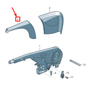 NEW VOLKSWAGEN CRAFTER 2F MK1 HANDBRAKE HANDLE TRIM 2E0711327