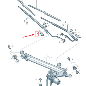 NEW AUDI Q7 4M FRONT RIGHT WIPER ARM COVER CAP LHD 4M89557381P9