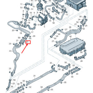 NEW AUDI A6 4A C8 ENGINE COOLANT HOSE 4K0121548A