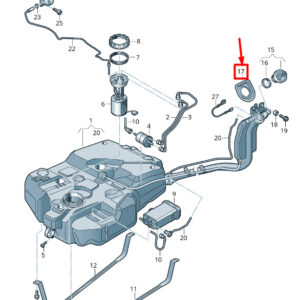 NEW VOLKSWAGEN CADDY 2K MK3 FUEL TANK CAP TRIM 2K0201253