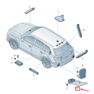 NEW AUDI Q7 4M RIGHT ANTENNA BRACKET 4M0035526