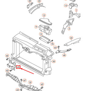NEW VOLKSWAGEN SCIROCCO MK3 SUPPORT FOR LOCK CARRIER 1K8805567A