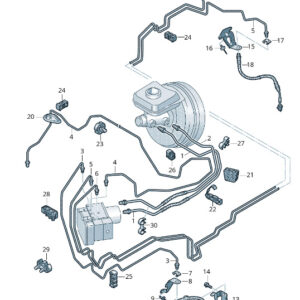 NEW AUDI Q8 4MN FRONT RIGHT BRAKE HOSE RETAINER 4M0611846Q