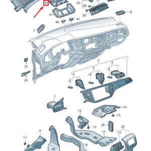 NEW VOLKSWAGEN T-ROC A11 DASHBOARD INTERMEDIATE PIECE LHD 2GA819063