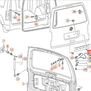 NEW VOLKSWAGEN CADDY 2K REAR NUMBER PLATE LIGHT COVER TRIM 2K5827574R9B9