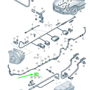 NEW VOLKSWAGEN ARTEON 3H7 POSITIVE BATTERY CABLE 3Q0971345K