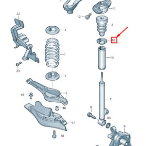NEW VW SHARAN 7N SHOCK ABSORBER THRUST RING 5Q0513167A