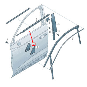 NEW AUDI Q3 F3 RIGHT DOOR MIRROR CORNER SEAL 83A867368A