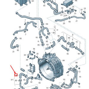 NEW VW TOUAREG 7P MK2 COOLANT HOSE 7P0121157B