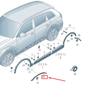 NEW AUDI Q7 4M FRONT RIGHT WHEEL COVER 4M0854970