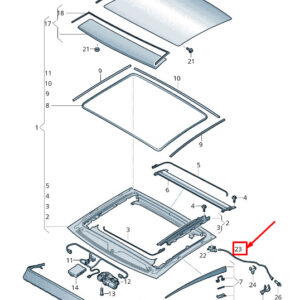 NEW AUDI Q3 F3 LEFT ROOF WATER DRAINAGE HOSE 83F877203