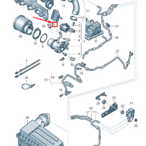 NEW VW SHARAN 7N HEAT PROTECTION SLEEVE 04L971461BD