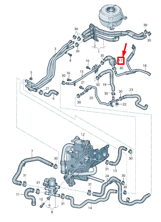 NEW AUDI A6 4A C8 ENGINE COOLANT HOSE 4K0265356P 1 NEW AUDI A6 4A C8 ENGINE COOLANT HOSE 4K0265356P