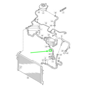 NEW VOLKSWAGEN PASSAT B8 3G COOLANT HOSE 5Q0121063Q